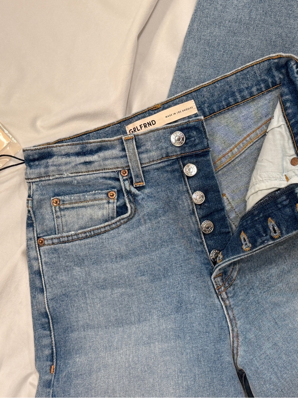 GRLFRND Cassidy Mid Rise Straight Jeans Park Slope Size 24 NWT